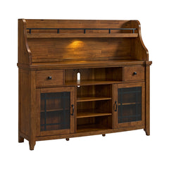 Gage Chestnut Server and Hutch with Light - Ornate Home