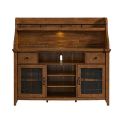 Gage Chestnut Server and Hutch with Light - Ornate Home
