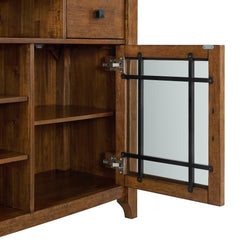 Gage Chestnut Server and Hutch with Light - Ornate Home