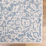 Gagebrook Blue Wool Area Rug - Ornate Home