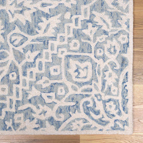 Gagebrook Blue Wool Area Rug - Ornate Home