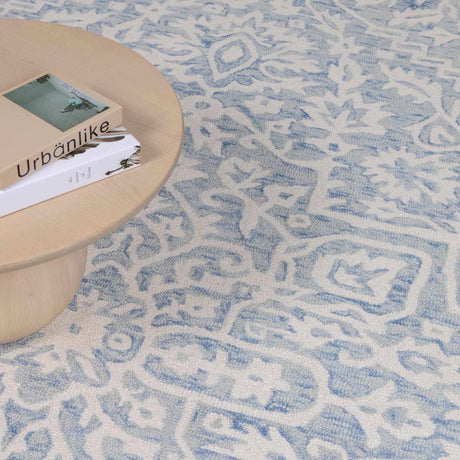 Gagebrook Blue Wool Area Rug - Ornate Home