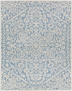 Gagebrook Blue Wool Area Rug - Ornate Home