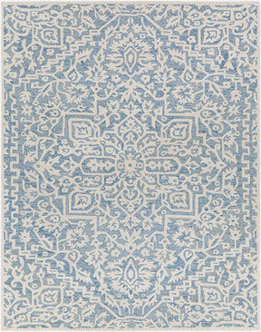 Gagebrook Blue Wool Area Rug - Ornate Home