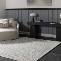 Gagebrook Blue Wool Area Rug - Ornate Home