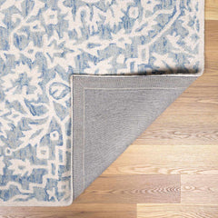 Gagebrook Blue Wool Area Rug - Ornate Home