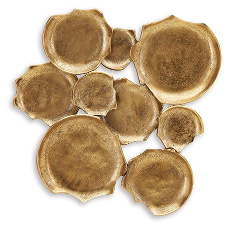 Gageton Antique Gold Finish Wall Decor - Ornate Home