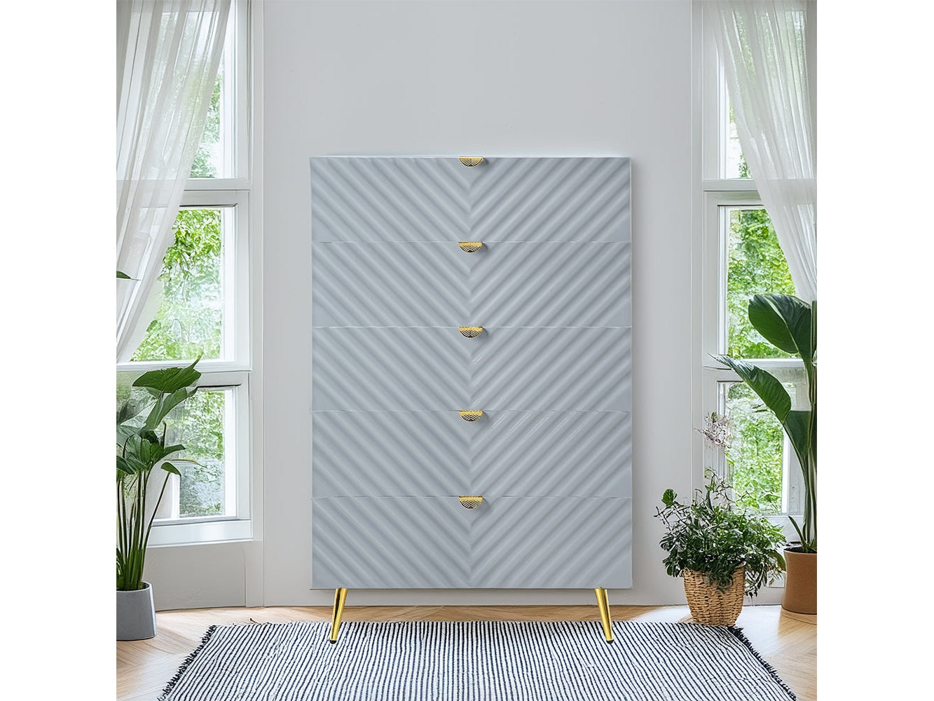 Gaines Gray Chest - Ornate Home