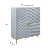 Gaines Gray High Gloss Console Cabinet - Ornate Home