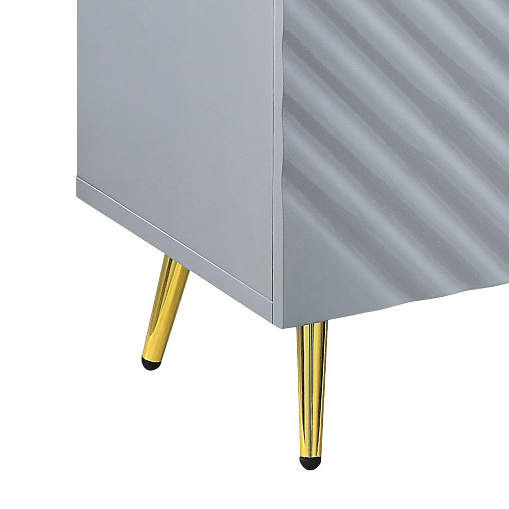 Gaines Gray High Gloss Console Cabinet - Ornate Home