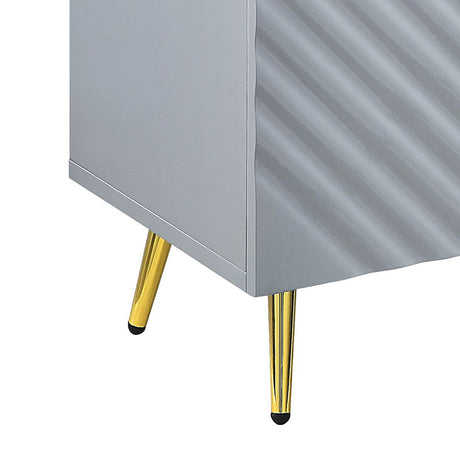 Gaines Gray High Gloss Console Cabinet - Ornate Home