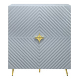 Gaines Gray High Gloss Console Cabinet - Ornate Home