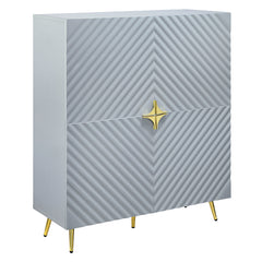 Gaines Gray High Gloss Console Cabinet - Ornate Home