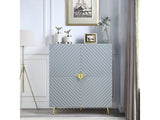 Gaines Gray High Gloss Console Cabinet - Ornate Home