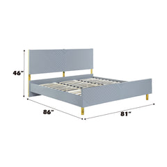 Gaines Gray High Gloss Eastern King Bed - Ornate Home