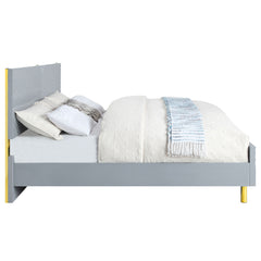 Gaines Gray High Gloss Eastern King Bed - Ornate Home