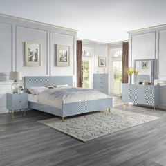 Gaines Gray High Gloss Queen Bed - Ornate Home