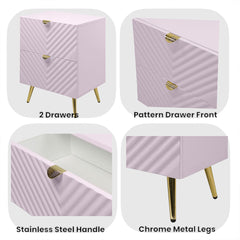 Gaines Pink Nightstand - Ornate Home