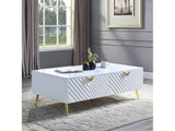 Gaines White High Gloss Coffee Table - Ornate Home