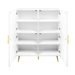 Gaines White High Gloss Console Cabinet - Ornate Home