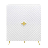 Gaines White High Gloss Console Cabinet - Ornate Home