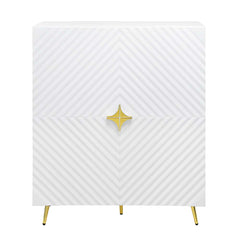 Gaines White High Gloss Console Cabinet - Ornate Home