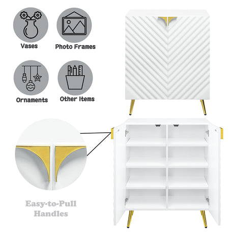 Gaines White High Gloss Console Table - Ornate Home