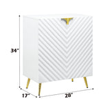 Gaines White High Gloss Console Table - Ornate Home