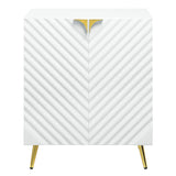 Gaines White High Gloss Console Table - Ornate Home