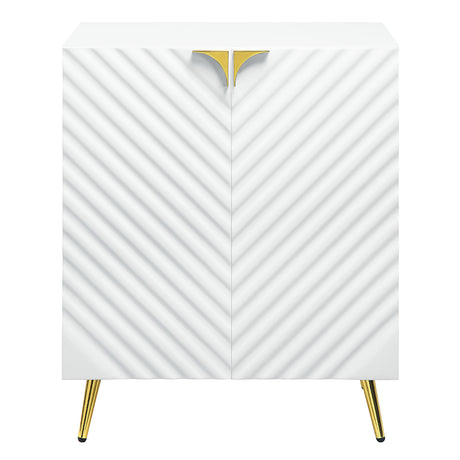 Gaines White High Gloss Console Table - Ornate Home