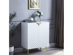 Gaines White High Gloss Console Table - Ornate Home