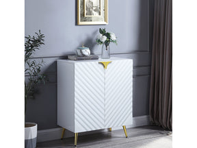 Gaines White High Gloss Console Table - Ornate Home