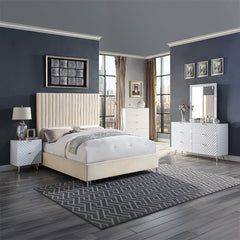 Gaines White High Gloss Dresser - Ornate Home
