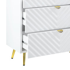 Gaines White High Gloss Dresser - Ornate Home
