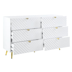 Gaines White High Gloss Dresser - Ornate Home