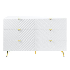 Gaines White High Gloss Dresser - Ornate Home
