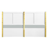 Gaines White High Gloss Eastern King Bed - Ornate Home