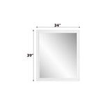 Gaines White High Gloss Mirror - Ornate Home