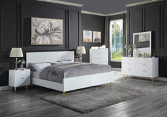 Gaines White High Gloss Mirror - Ornate Home