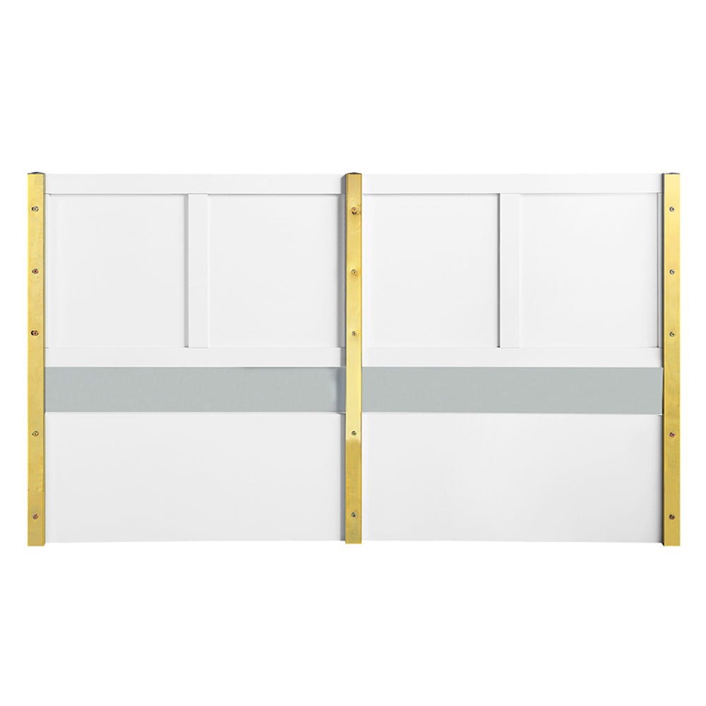 Gaines White High Gloss Queen Bed - Ornate Home