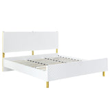 Gaines White High Gloss Queen Bed - Ornate Home