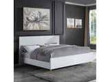 Gaines White High Gloss Queen Bed - Ornate Home