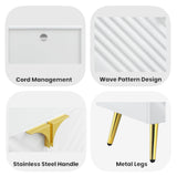 Gaines White High Gloss TV Stand - Ornate Home