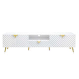 Gaines White High Gloss TV Stand - Ornate Home