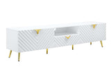 Gaines White High Gloss TV Stand - Ornate Home