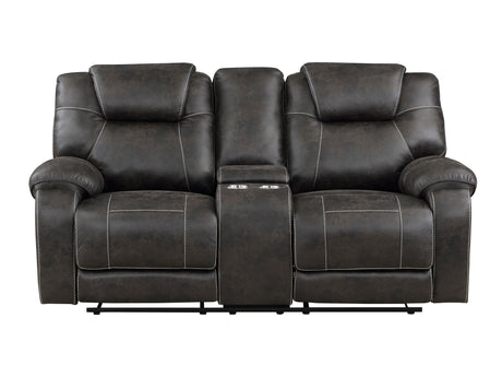 Gainesville Chocolate Double Reclining Loveseat - Ornate Home
