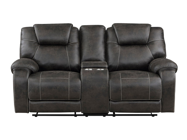 Gainesville Chocolate Double Reclining Loveseat - Ornate Home