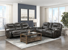 Gainesville Chocolate Double Reclining Loveseat - Ornate Home