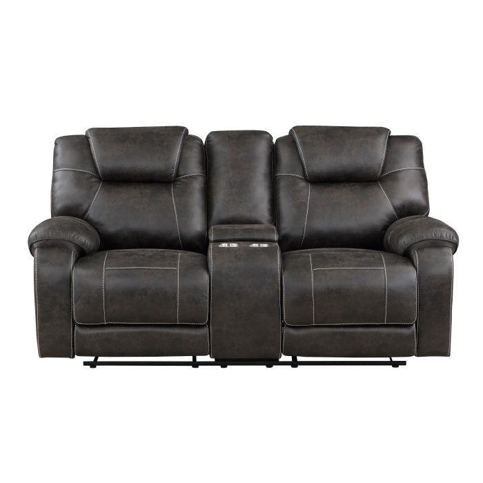 Gainesville Chocolate Double Reclining Loveseat - Ornate Home