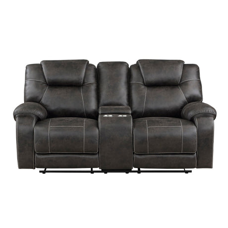 Gainesville Chocolate Double Reclining Loveseat - Ornate Home